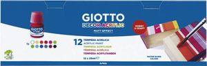 Tempera Giotto Decor farebná 12 kusov 25 ml (12 kusov)