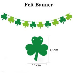 Leap St. Patrick's Day Party-Dekoration, Glücksstern, Kleeblatt, Flagge, grüner Hut, Spiralornament - Klee-Pull-Blume