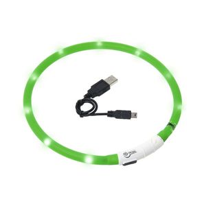 Karlie Visio Light LED Tube Collar pre psy - zelený