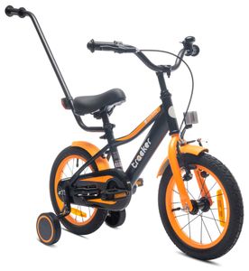Sun Baby Tracker Bike Kinderfahrrad Jungen Fahrrad Stützräder Schubstange 14 Zoll neon orange
