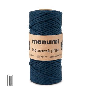 Manumi Makramee-Garn 3mm dunkelblau - 1 Stück