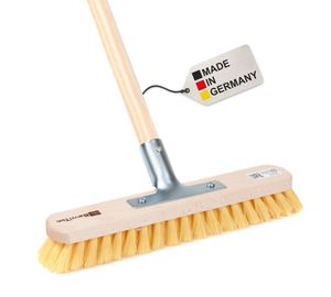 BawiTec Wischer-Schrubber 30cm Fibre Scheuerbürste Stiel Bodenwischer Holzstiel