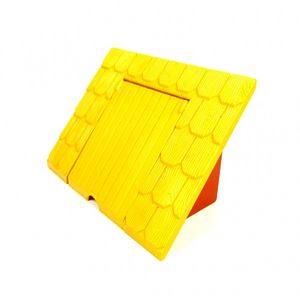 1 x Lego Duplo Haus Bauernhof rot gelb Dachklappe Scheune Gebäude großes Dach 4814 4812 E48