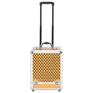 Prolenta Premium - Kozmetický kufrík 35 × 29 × 45 cm zlatý hliník