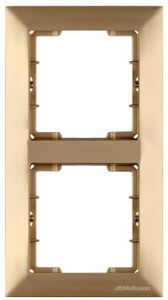 2fach Rahmen · Steckdosen / Schalter  · vertikal · Unterputz - CANDELA Gold