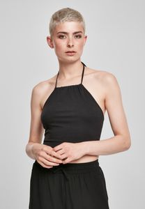Urban Classics Female Shirt Ladies Cropped Neckholder Top 2-Pack Black/White-XS