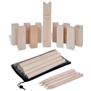 vidaXL Kubb-Spielset Holz