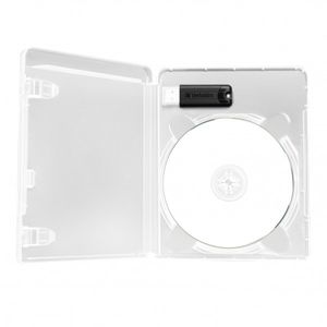 Blu-ray Hüllen, 14 mm, Mit Fach für einen USB Stick, Transparent, 10 Stück