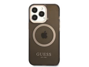 Guess Translucent MagSafe Compatible Case für Apple iPhone 14 Pro - black