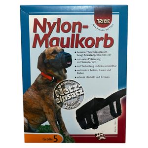 TRIXIE - Maulkorb für Hunde mit Netzeinsatz, L-XL