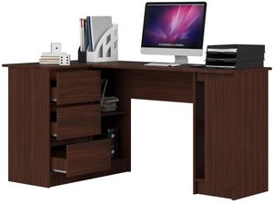 Eck-Schreibtisch AKORD B20 links Wenge und 4 Ablagen B155 x H77 x T85 cm
