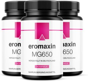 eromaxin MG650 | für aktive Männer | Nahrungsergänzungsmittel mit L-Citrullin, Maca und Zink | Maxipack 60 Kapseln (3x)