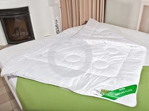 Steppbett Merino Wolle 155x220 Natur Bettdecke in Übergröße