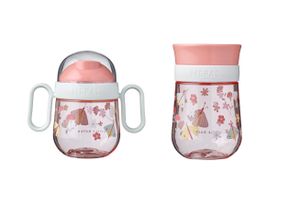 Mepal Mio Set – 360° Trinklernbecher Set – Trinklernbecher ab 6 Monate – auslaufsicher – spülmaschinengeeignet - Flowers & Butterflies