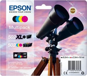 Epson C13T02W94010 502XL 502 wkład atramentowy MultiPack Bk,C,M,Y 9,2ml + 3x3,3ml PU=4 do Epson XP-5100