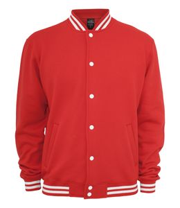 Urban Classics College Sweatjacket, Farbe:red, Größe:XXL