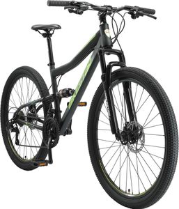 BIKESTAR Fully Mountainbike 27,5 Zoll | 17 Zoll Rahmen, 21 Gang Shimano Schaltung, Scheibenbremse | Schwarz