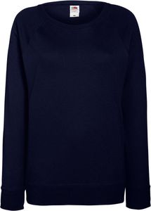 Fruit of the Loom 62-146-0 | Lady-Fit Lightweight Raglan Sweatshirt / Pullover - Farbe: Deep Navy - Größe: M Fruit of the Loom 62-146-0 | Lady-Fit Lightweight Raglan Sweatshirt / Pullover - Farbe: Deep Navy - Größe: M