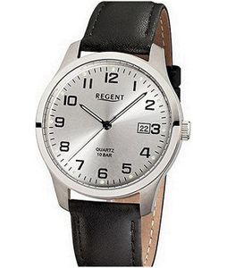 Regent Armbanduhr schwarz F-931 Herren Analog-Titanuhr URF931
