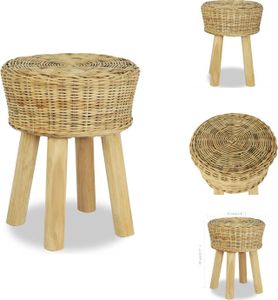 vidaXL Barhocker Natur Rattan -  Barhocker