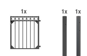 Alberts Einzeltorset Circle, zum Einbetonieren | anthrazit | Höhe 120 cm | Breite 1 m