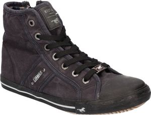 Mustang Damen Sneaker High Top Booty Schnürung Stiefelette 1099-506 , Größe:41 EU, Farbe:Grau