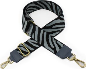 Glamexx24 Schulterriemen Schultergurt für Taschen Taschengurt Taschengurt Breit Umhängegurt Herren und Damen Mädchen DIY Zubehör für Tasche 5CM-Farbe: Schwarz-Pastel Blue-Gold