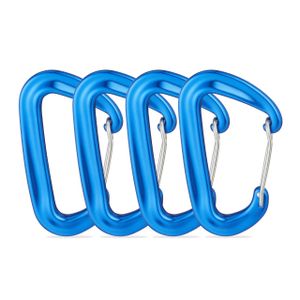 relaxdays Karabiner Aluminium 4er Set