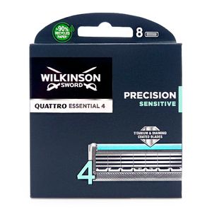 Náhradné čepelky Wilkinson Quattro Essential Precision Sensitive - 8 ks