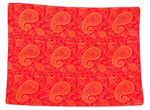 Yogadecke "PAISLEY" 150 x 200 cm - regional hergestellt Farbe - rot / orange