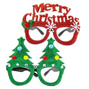 Oblique Unique 2 Brillen für Weihnachten Weihnachtsbaum Merry Christmas Fasching Karneval Weihnachtsdeko Grün Rot