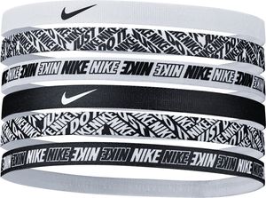NIKE ACCESSORIES - opaski na głowę 6 szt. z nadrukiem - opaska do włosów do biegania - biała