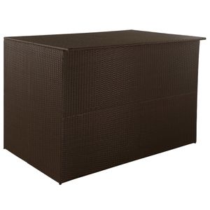 vidaXL Záhradný box na vankúše hnedý 150x100x100 cm polyratan