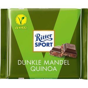 Ritter Sport Dunkle Mandel Quinoa vegane Halbbitterschokolade 100g
