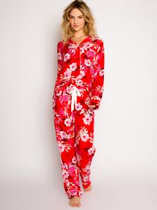 PJ Salvage schlaf-hose pyjama schlafmode Watercolor Bloom hellrot L (Damen)