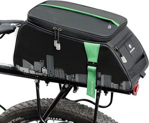 ROCKBROS Fahrrad Gepäckträgertasche, Fahrradtasche, 9L, mit Regenschutz und Schultergurt