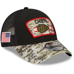 New Era NFL KANSAS CITY CHIEFS Salute to Service 2021 Sideline 9FORTY Game Cap