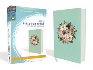 Niv, Bible for Teens, Thinline Edition, Cloth Over Board, Floral, Red Letter Edition, Comfort Print