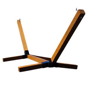 QLS Hängemattengestell aus Holz XXL 350 cm wetterfest bis zu 350 kg Outdoor 11286