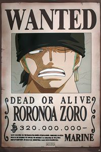 ONE PIECE - Poster Maxi 91.5x61 - Gesucht Zoro neu