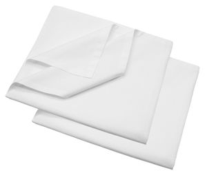 2er Set Betttuch aus Baumwolle, 150x260 cm, weiß