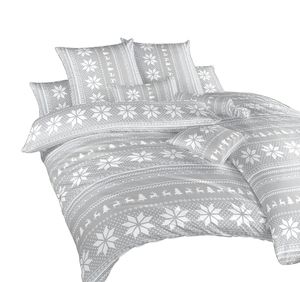 Dadka Lniana krepa Renifer szary 140x200, 70x90 cm
