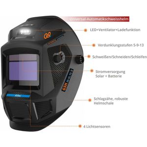 GÜDE automatischer Schweißhelm Schweißmaske Schweißschild GSH-3S-VL-TC-2