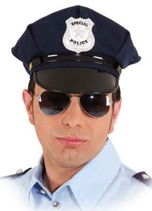 O23460-56 blau amerikanische Polizei Mütze-Kappe Polizeimütze Police Gr.56