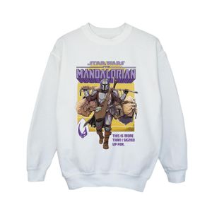 Star Wars - "The Mandalorian More Than I Signed Up For" Sweatshirt für Jungen BI36481 (128) (Weiß)