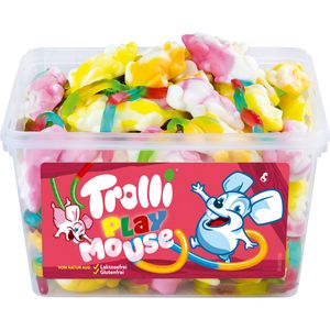 Trolli Playmouse Schaumzucker Mäuse mit Fruchtgummischwanz 1200g