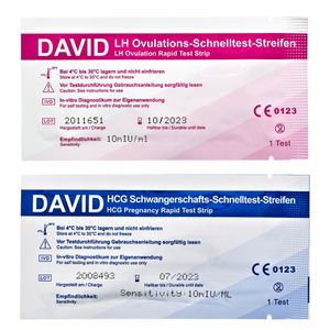 30 David Ovulationstest 10 miu/ml + 5 Schwangerschaftstest - Streifen
