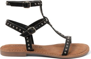 Lazamani Olinda Damen Leder-Sandalen Black Größe 39