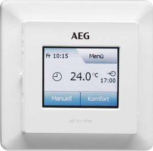 STIEBEL ELTRON RTF-TC Elektronický regulátor teploty podlahy, zapustený, dotykový displej, biely, 236724