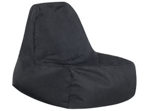 BELIANI Sitzsack Schwarz 75 x 100 cm Tropf Design Komfortable Sitzfläche antiallergische Füllung Praktische Tasche Leicht
